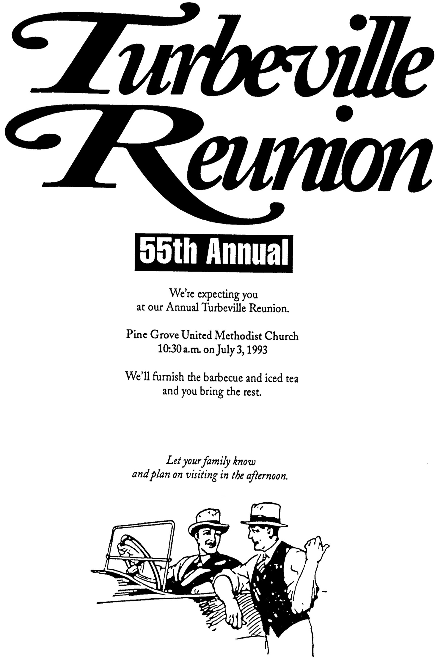 Programs over the years Turbeville Family Reunion